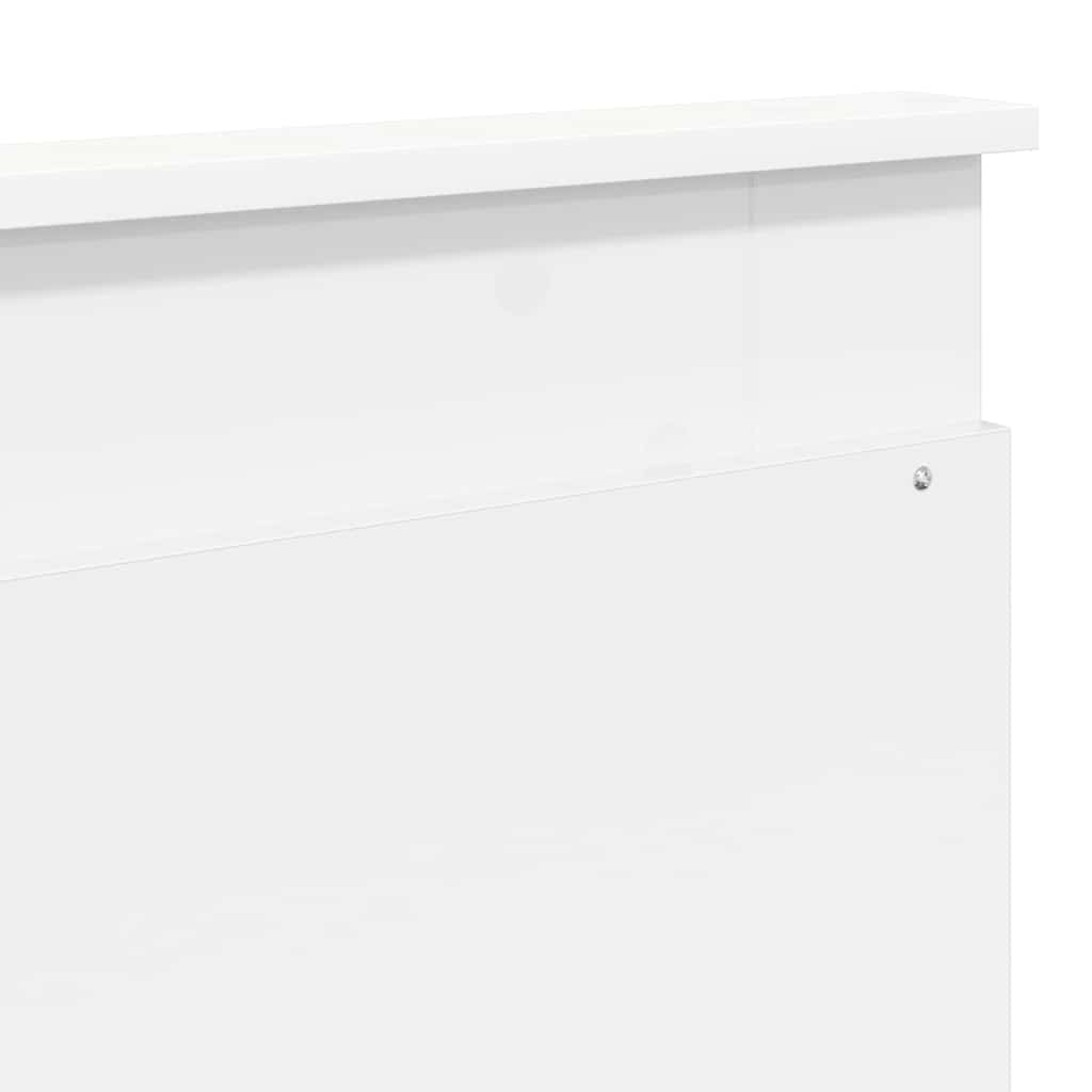 vidaXL Κεφαλάρι με κεφαλάρι Λευκό 180 cm Επεξεργασμένο ξύλο