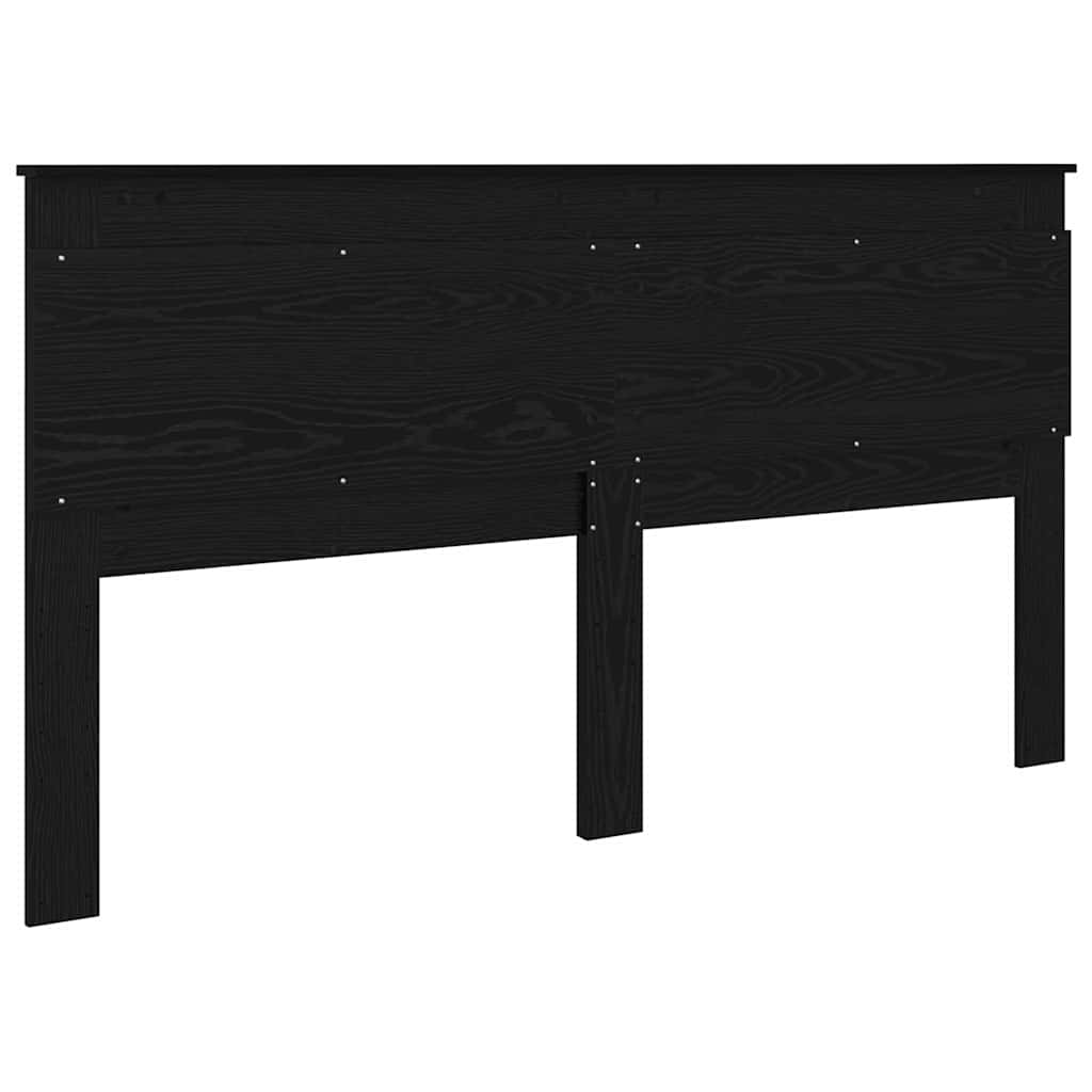 vidaXL Κεφαλάρι με κεφαλάρι Μαύρη Οξυά 180 cm Επεξεργασμένο ξύλο