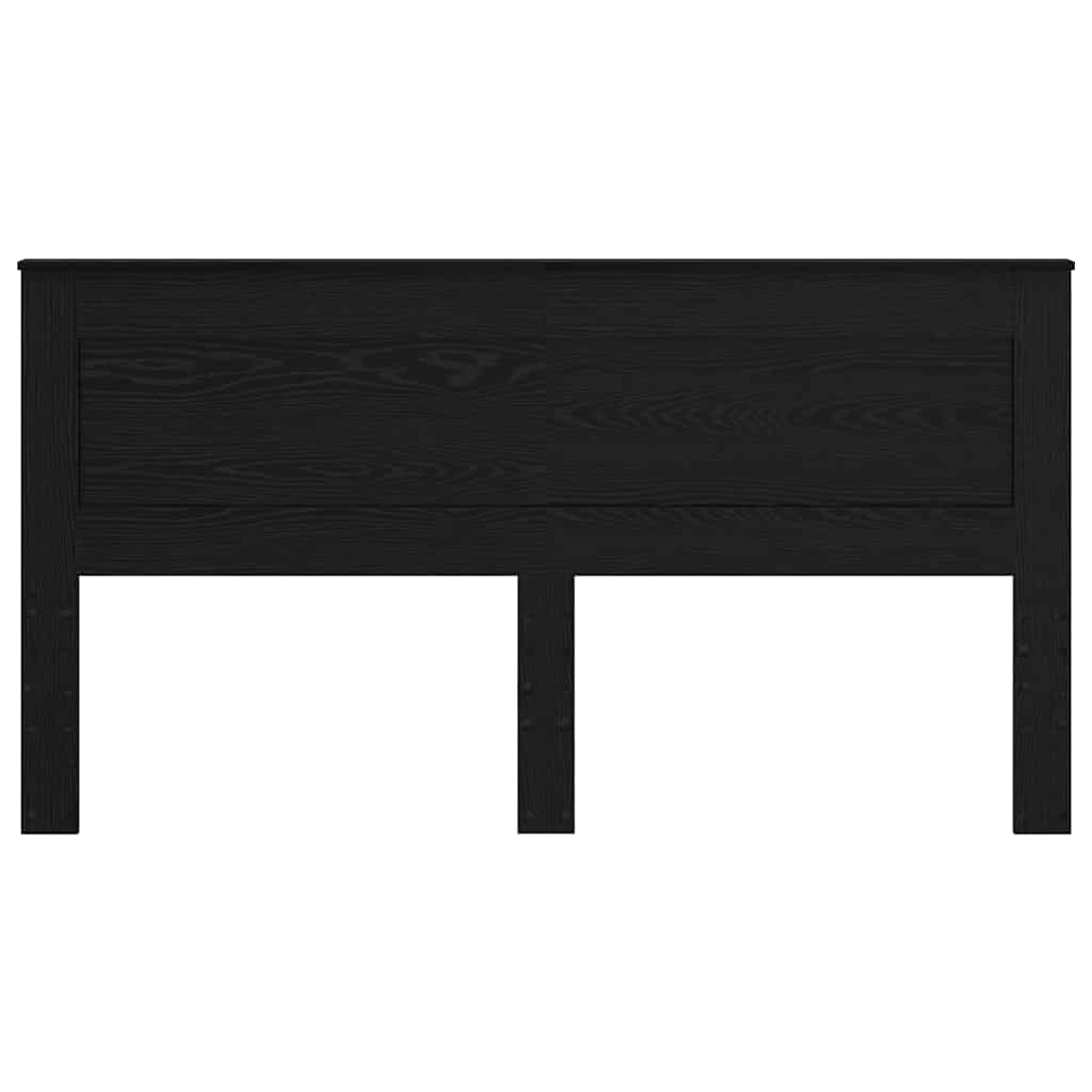 vidaXL Κεφαλάρι με κεφαλάρι Μαύρη Οξυά 180 cm Επεξεργασμένο ξύλο