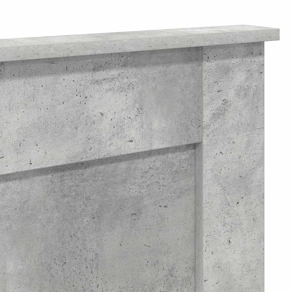 vidaXL Κεφαλάρι με κεφαλάρι Σκυρόδεμα Γκρι 180 cm Επεξεργασμένο ξύλο