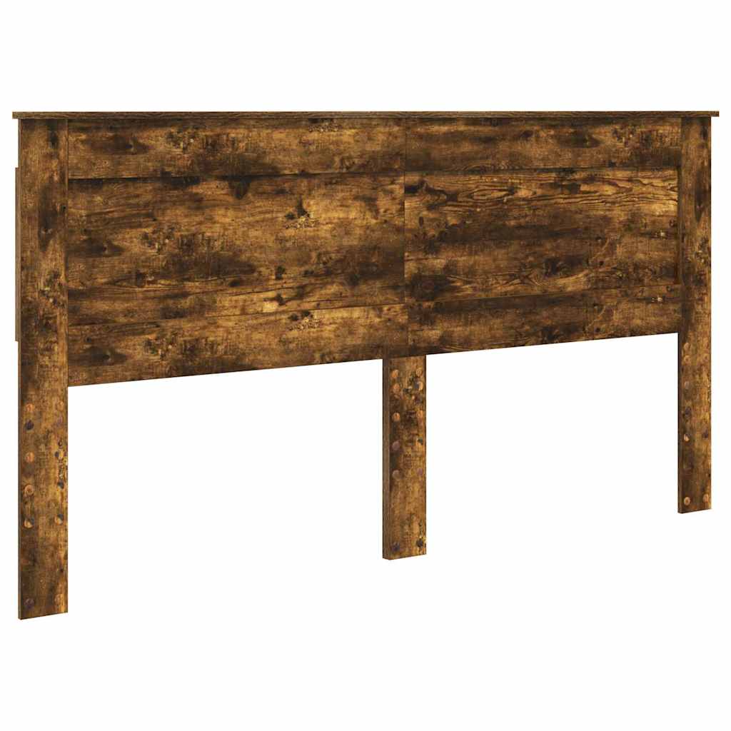 vidaXL Κεφαλάρι με κεφαλάρι Καπνιστό Δρύς 180 cm Επεξεργασμένο ξύλο