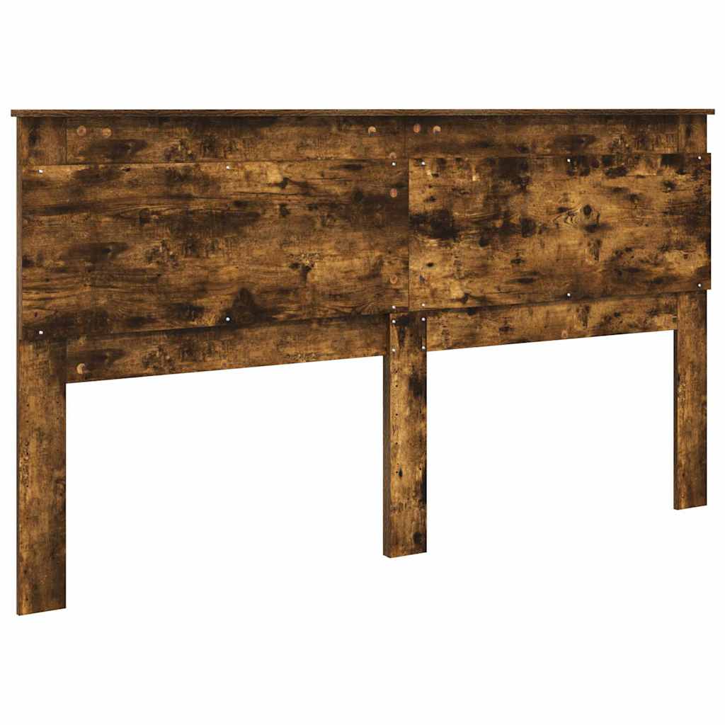 vidaXL Κεφαλάρι με κεφαλάρι Καπνιστό Δρύς 180 cm Επεξεργασμένο ξύλο