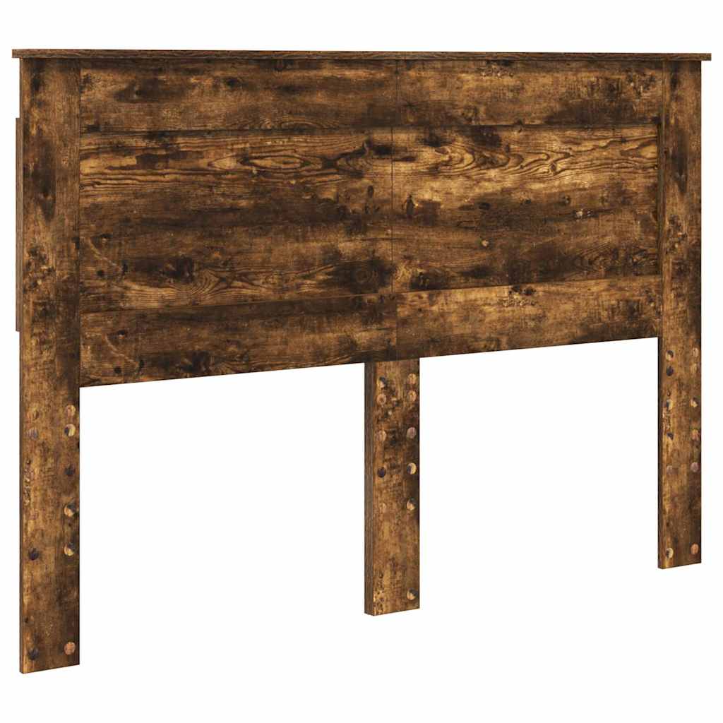 vidaXL Κεφαλάρι με κεφαλάρι Καπνιστό Δρύς 150 cm Επεξεργασμένο ξύλο