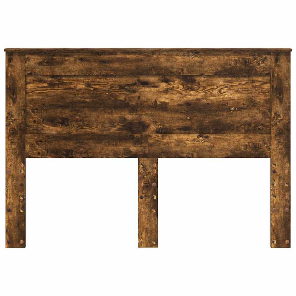 vidaXL Κεφαλάρι με κεφαλάρι Καπνιστό Δρύς 150 cm Επεξεργασμένο ξύλο