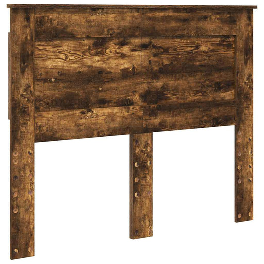 vidaXL Κεφαλάρι με κεφαλάρι Καπνιστό Δρύς 135 cm Επεξεργασμένο ξύλο