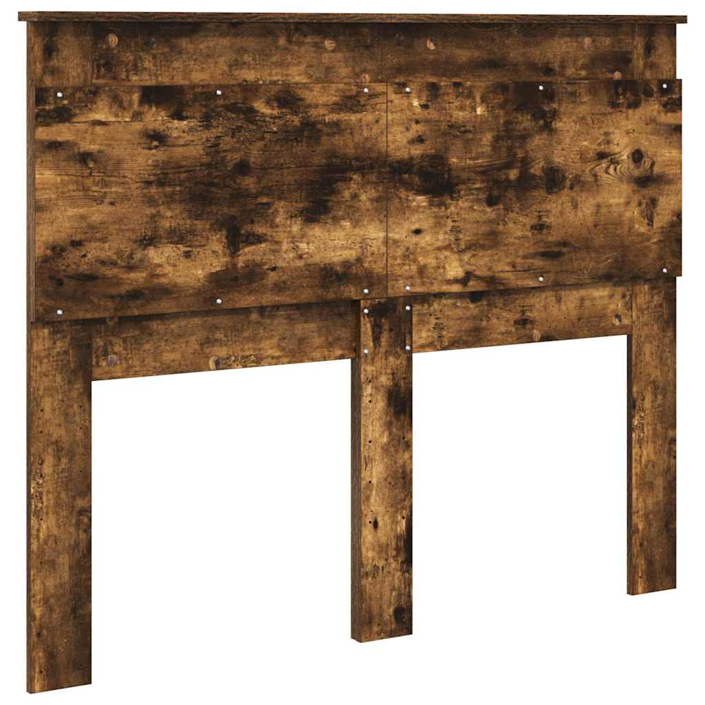 vidaXL Κεφαλάρι με κεφαλάρι Καπνιστό Δρύς 135 cm Επεξεργασμένο ξύλο