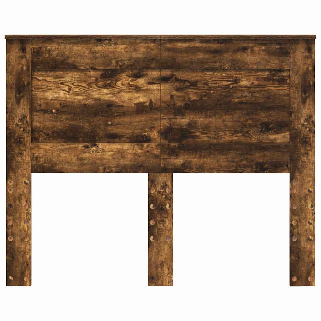 vidaXL Κεφαλάρι με κεφαλάρι Καπνιστό Δρύς 135 cm Επεξεργασμένο ξύλο