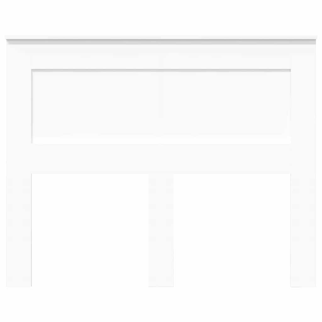 vidaXL Κεφαλάρι με κεφαλάρι Λευκό 120 cm Επεξεργασμένο ξύλο
