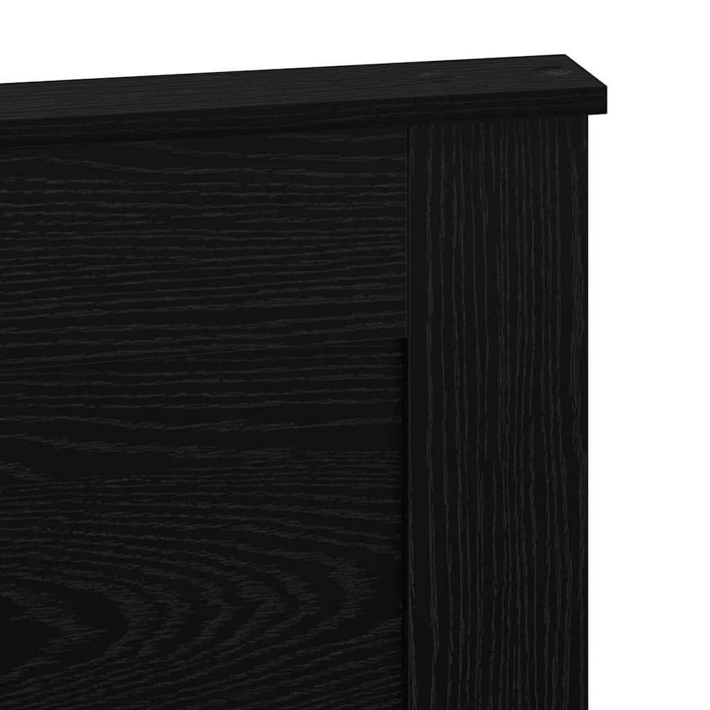 vidaXL Κεφαλάρι με κεφαλάρι Μαύρη Οξυά 120 cm Επεξεργασμένο ξύλο