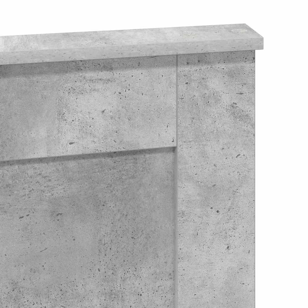 vidaXL Κεφαλάρι με κεφαλάρι Σκυρόδεμα Γκρι 120 cm Επεξεργασμένο ξύλο