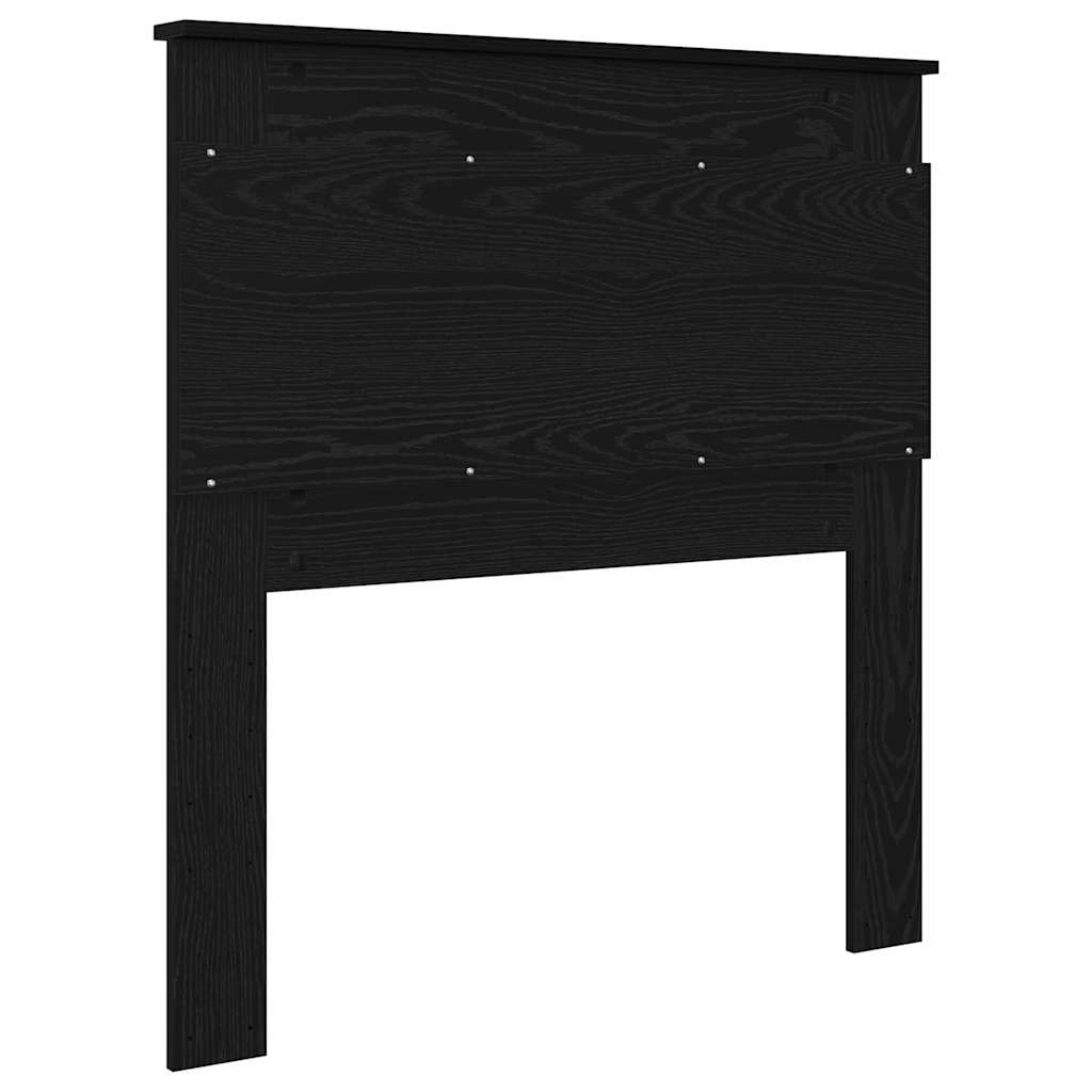 vidaXL Κεφαλάρι με κεφαλάρι Μαύρη Οξυά 90 cm Επεξεργασμένο ξύλο