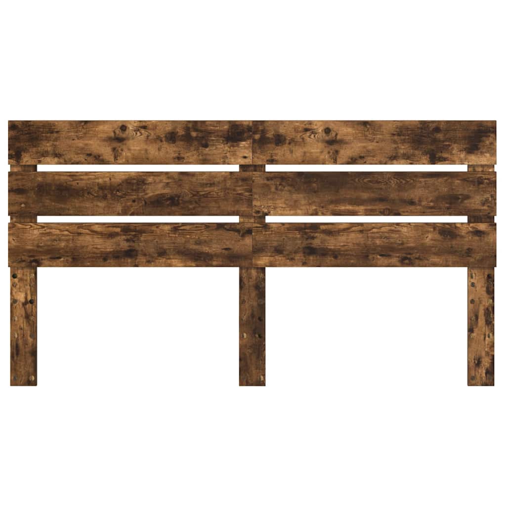 vidaXL Κεφαλάρι με κεφαλάρι Καπνιστό Δρύς 180 cm Επεξεργασμένο ξύλο