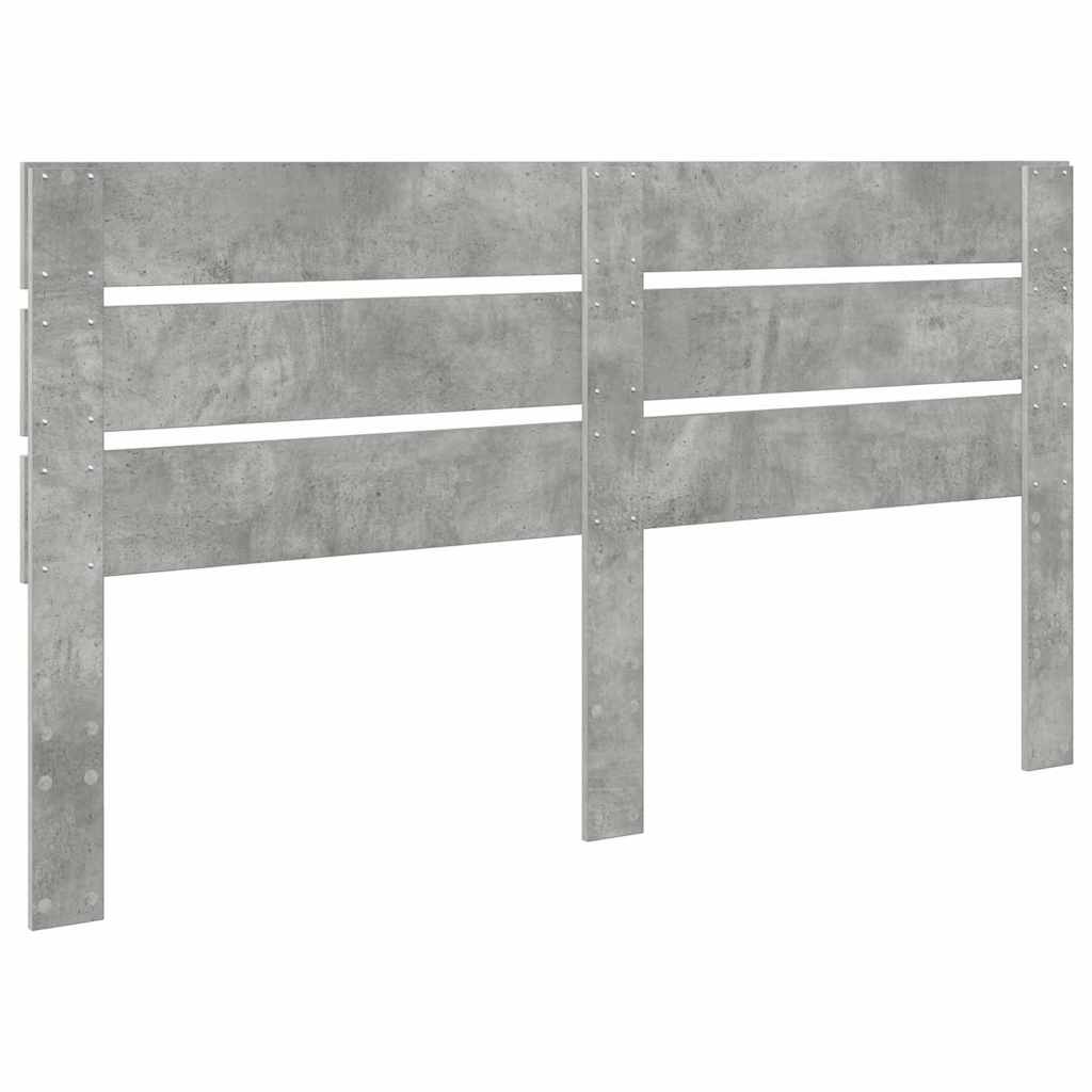 vidaXL Κεφαλάρι με κεφαλάρι Σκυρόδεμα Γκρι 160 cm Επεξεργασμένο ξύλο