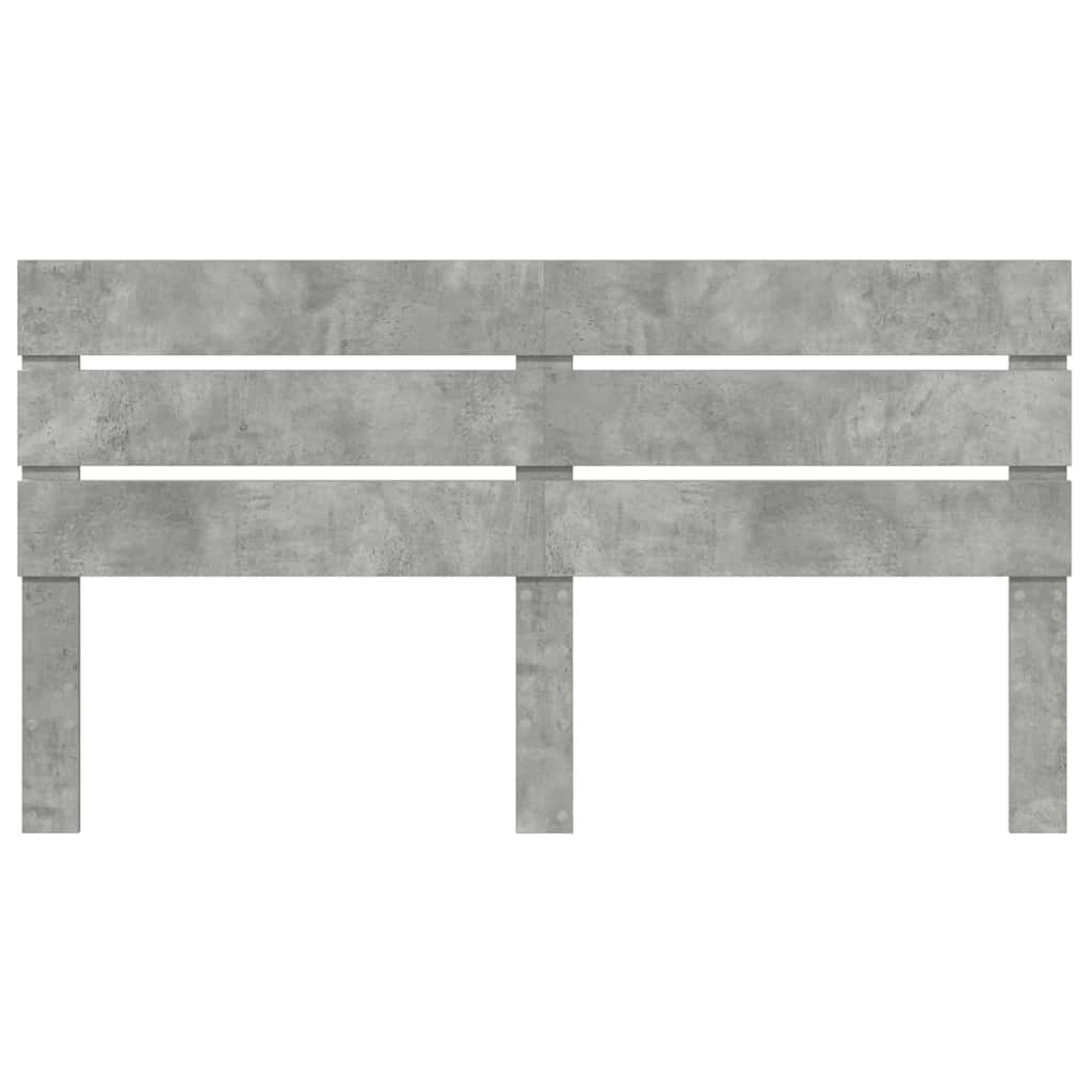 vidaXL Κεφαλάρι με κεφαλάρι Σκυρόδεμα Γκρι 160 cm Επεξεργασμένο ξύλο