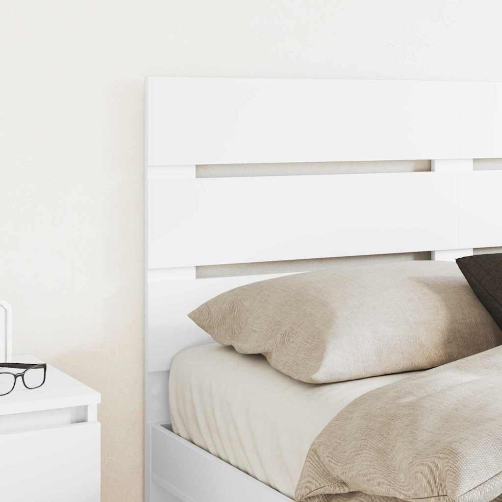 vidaXL Κεφαλάρι με κεφαλάρι Λευκό 150 cm Επεξεργασμένο ξύλο