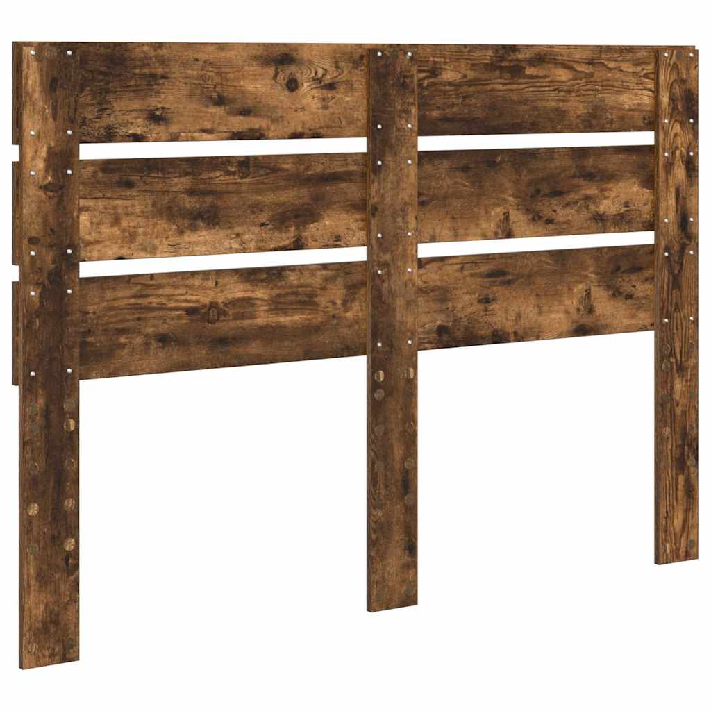 vidaXL Κεφαλάρι με κεφαλάρι Καπνιστό Δρύς 150 cm Επεξεργασμένο ξύλο