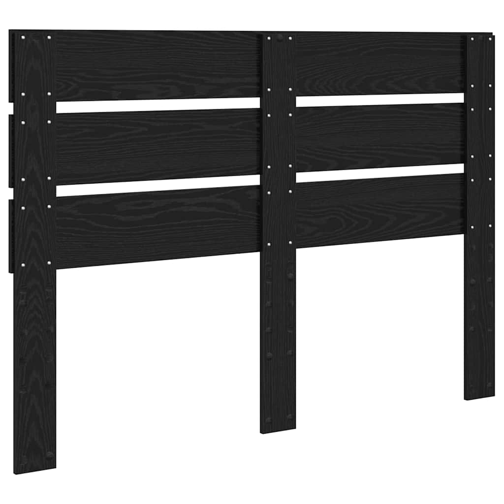 vidaXL Κεφαλάρι με κεφαλάρι Μαύρη Οξυά 140 cm Επεξεργασμένο ξύλο