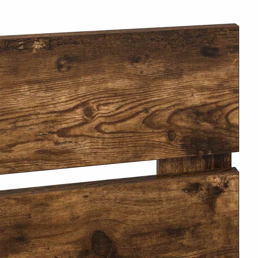 vidaXL Κεφαλάρι με κεφαλάρι Καπνιστό Δρύς 140 cm Επεξεργασμένο ξύλο