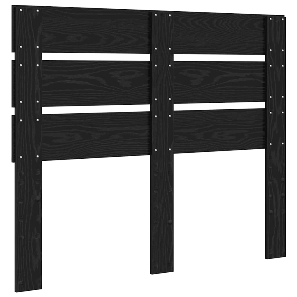 vidaXL Κεφαλάρι με κεφαλάρι Μαύρη Οξυά 135 cm Επεξεργασμένο ξύλο