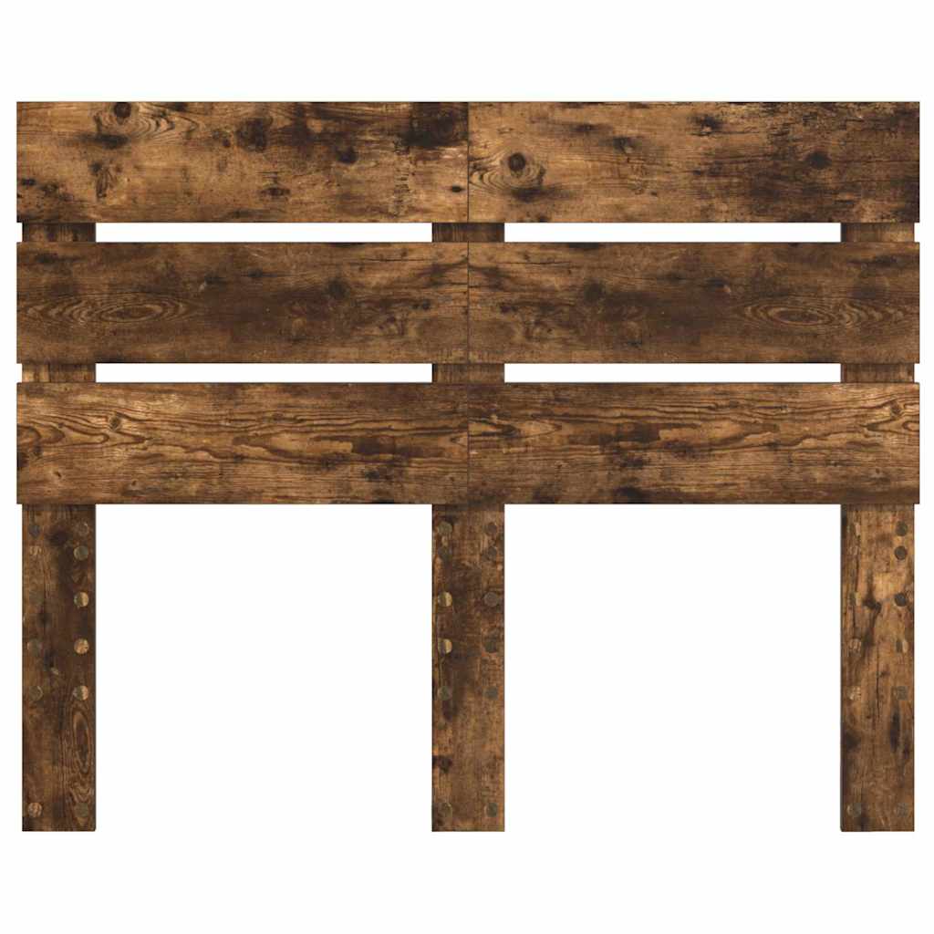 vidaXL Κεφαλάρι με κεφαλάρι Καπνιστό Δρύς 135 cm Επεξεργασμένο ξύλο