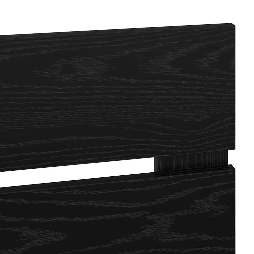 vidaXL Κεφαλάρι με κεφαλάρι Μαύρη Οξυά 120 cm Επεξεργασμένο ξύλο