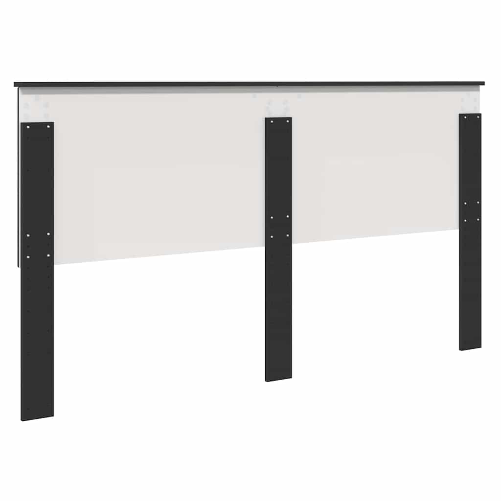 vidaXL Κεφαλάρι με κεφαλάρι Μαύρη Οξυά 180 cm Επεξεργασμένο ξύλο