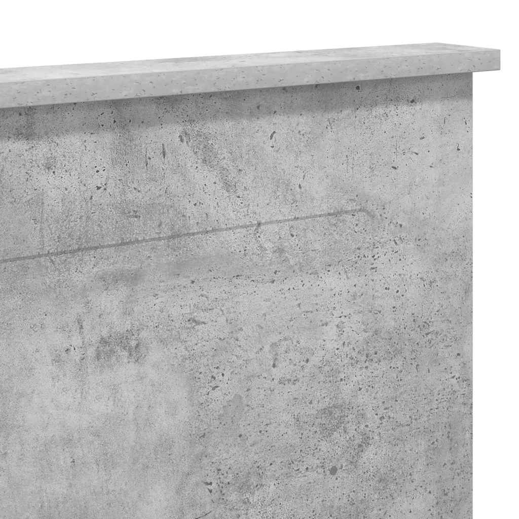 vidaXL Κεφαλάρι με κεφαλάρι Σκυρόδεμα Γκρι 180 cm Επεξεργασμένο ξύλο