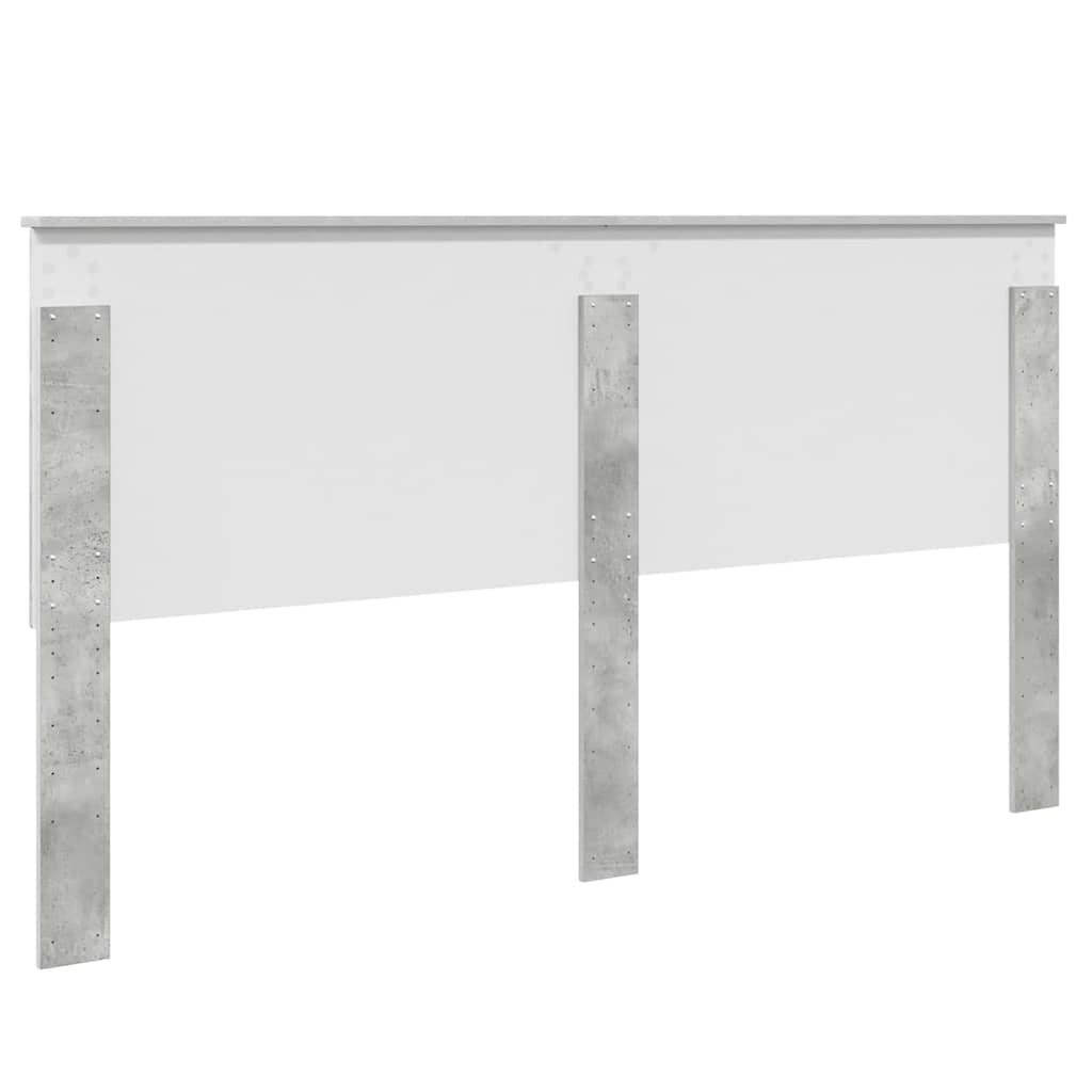 vidaXL Κεφαλάρι με κεφαλάρι Σκυρόδεμα Γκρι 180 cm Επεξεργασμένο ξύλο