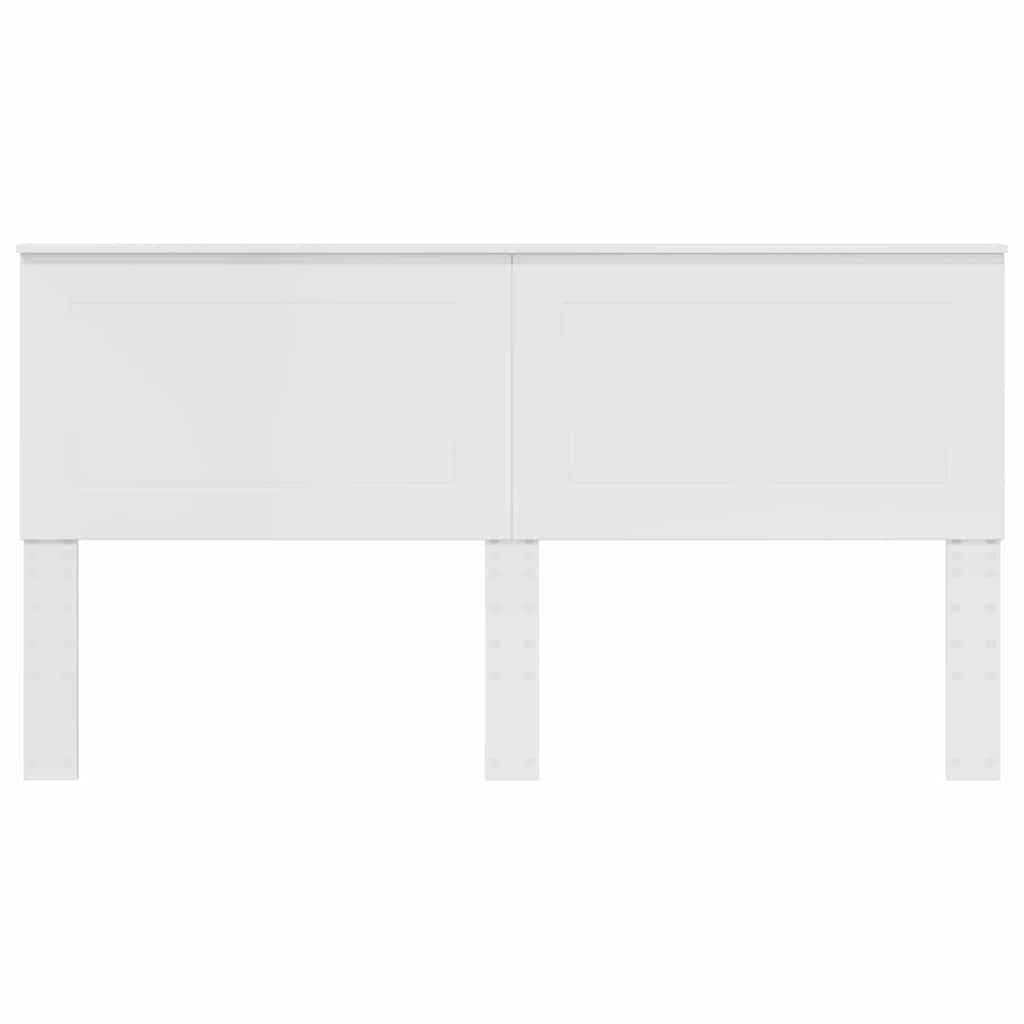 vidaXL Κεφαλάρι με κεφαλάρι Γυαλιστερό Λευκό 180 cm Επεξεργασμένο ξύλο