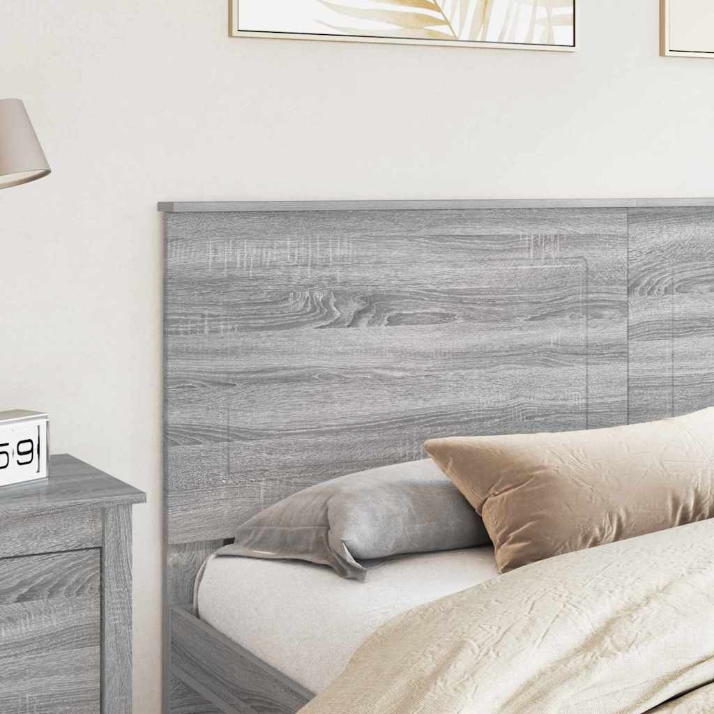 vidaXL Κεφαλάρι με κεφαλάρι Γκρίζο Σονομα 180 cm Επεξεργασμένο ξύλο