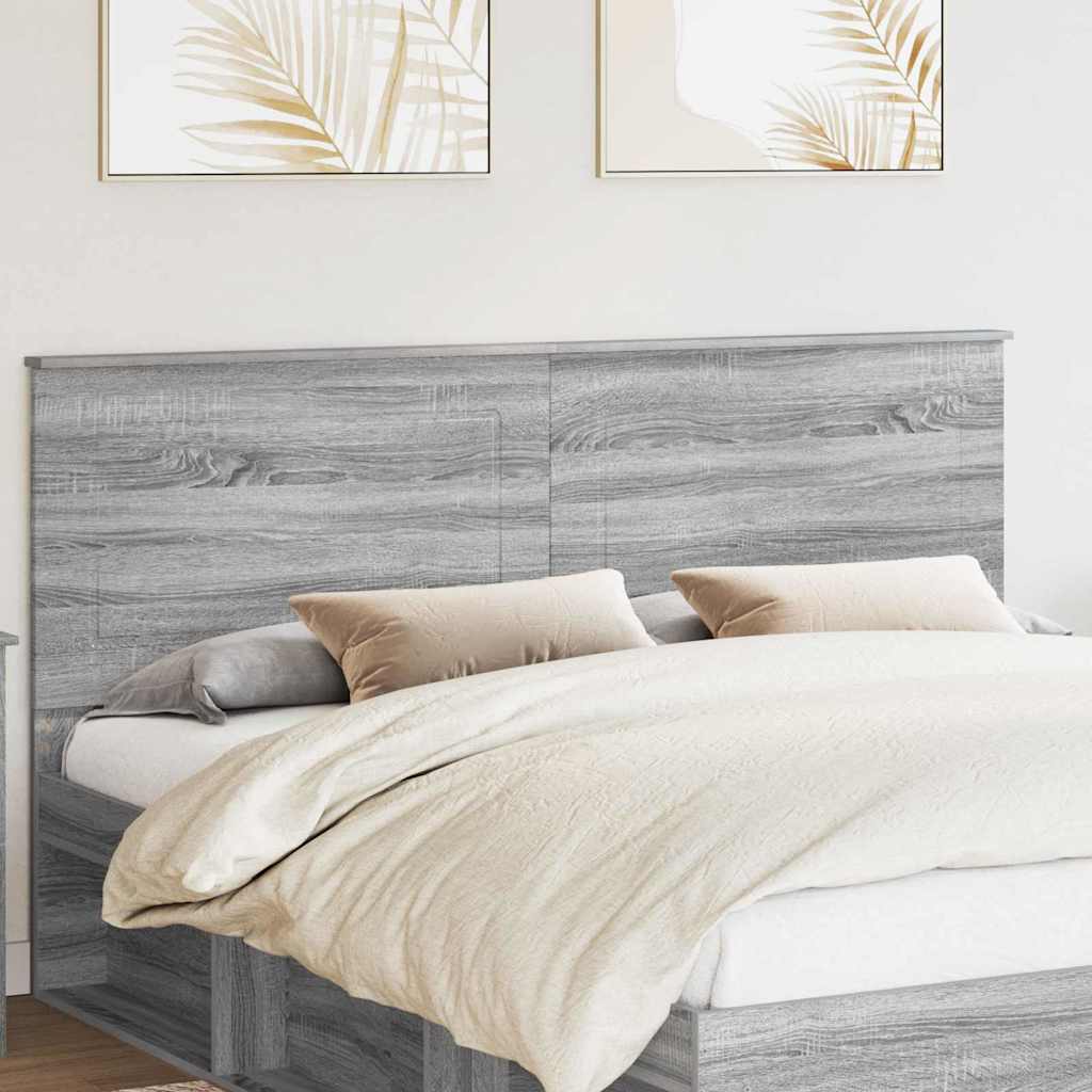 vidaXL Κεφαλάρι με κεφαλάρι Γκρίζο Σονομα 180 cm Επεξεργασμένο ξύλο