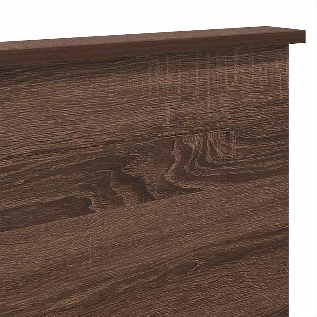 vidaXL Κεφαλάρι με κεφαλάρι Καφέ δρυς 180 cm Επεξεργασμένο ξύλο
