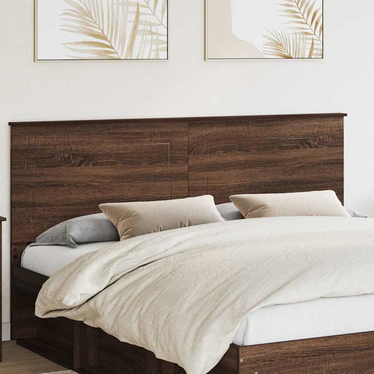 vidaXL Κεφαλάρι με κεφαλάρι Καφέ δρυς 180 cm Επεξεργασμένο ξύλο