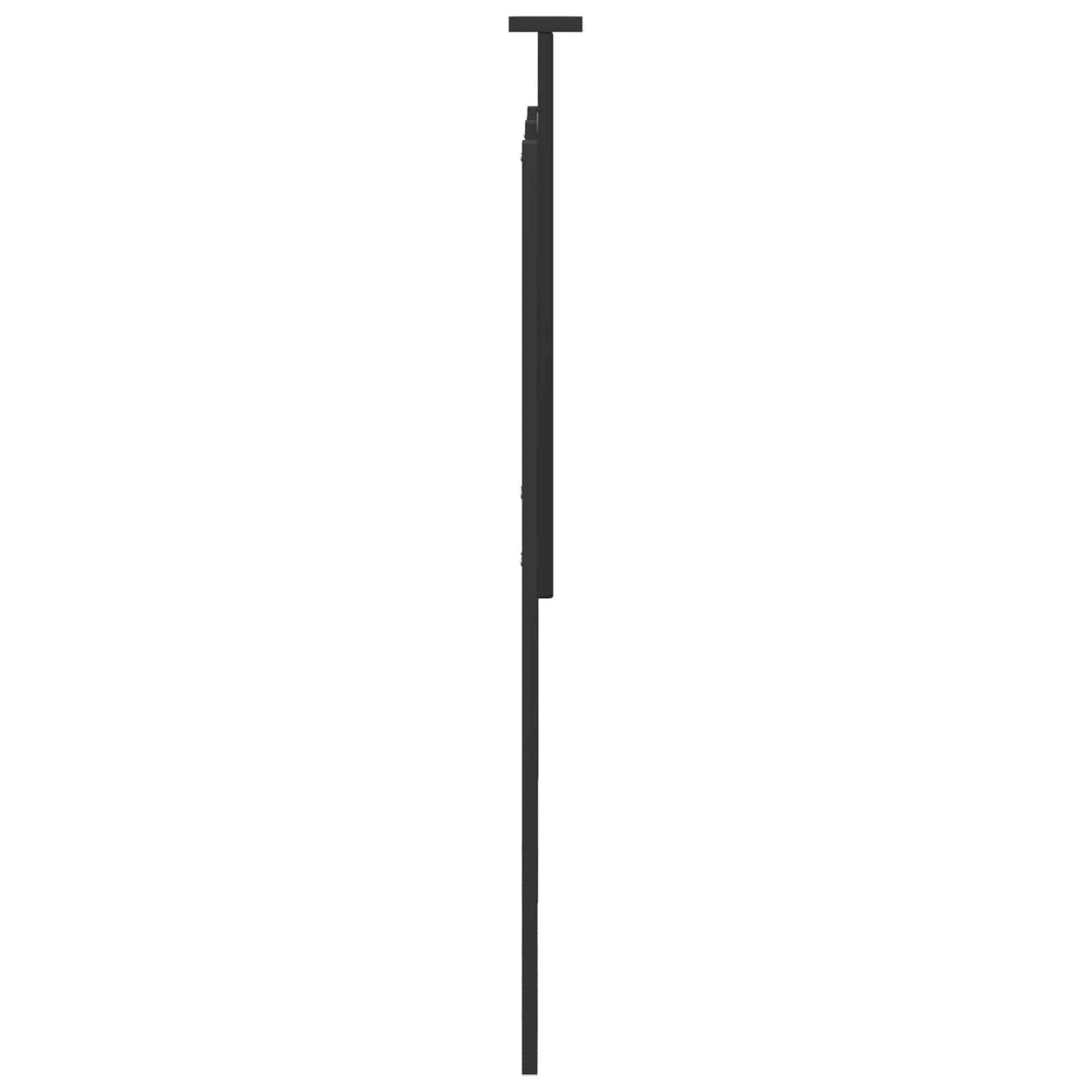 vidaXL Κεφαλάρι με κεφαλάρι Μαύρη Οξυά 160 cm Επεξεργασμένο ξύλο