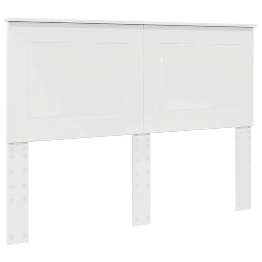vidaXL Κεφαλάρι με κεφαλάρι Γυαλιστερό Λευκό 160 cm Επεξεργασμένο ξύλο