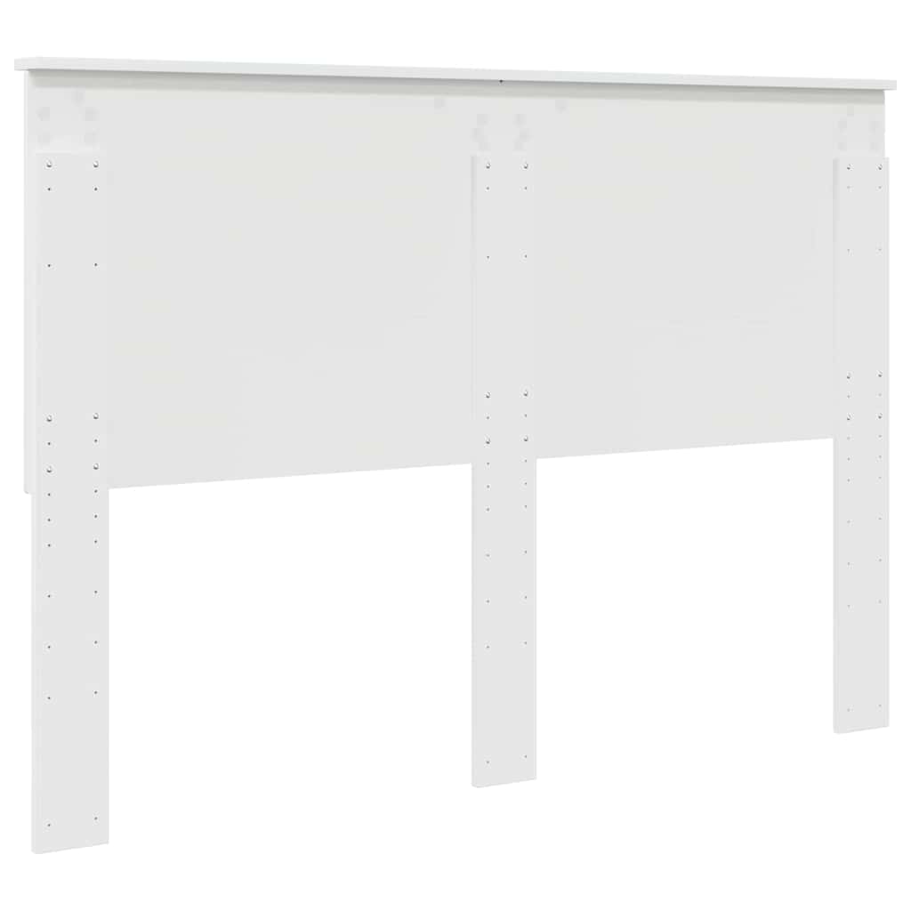 vidaXL Κεφαλάρι με κεφαλάρι Γυαλιστερό Λευκό 160 cm Επεξεργασμένο ξύλο