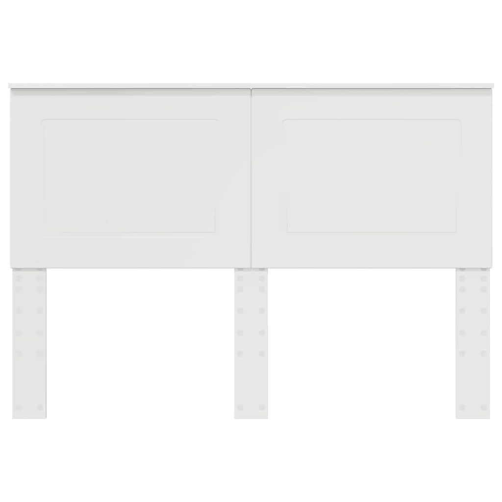 vidaXL Κεφαλάρι με κεφαλάρι Γυαλιστερό Λευκό 160 cm Επεξεργασμένο ξύλο