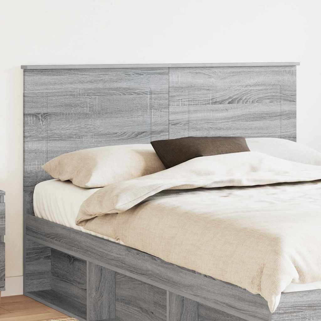 vidaXL Κεφαλάρι με κεφαλάρι Γκρίζο Σονομα 160 cm Επεξεργασμένο ξύλο