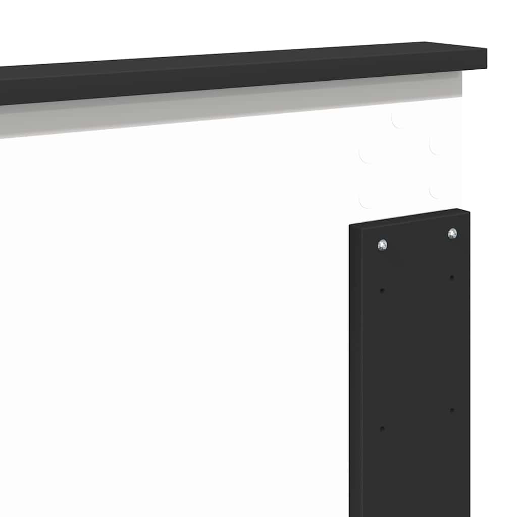 vidaXL Κεφαλάρι με κεφαλάρι Μαύρη Οξυά 150 cm Επεξεργασμένο ξύλο