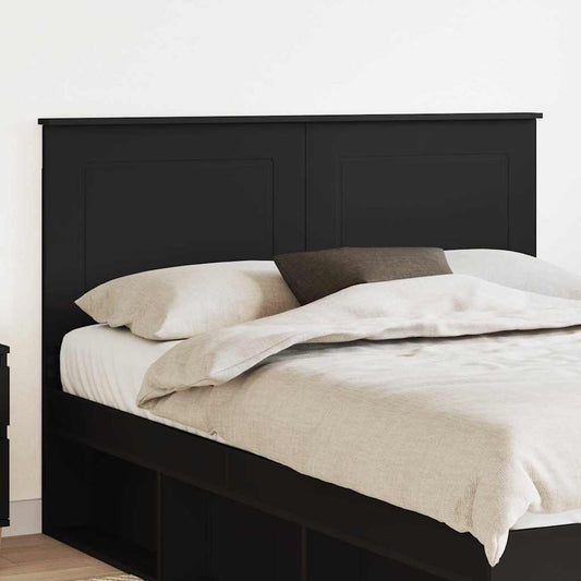 vidaXL Κεφαλάρι με κεφαλάρι Μαύρη Οξυά 150 cm Επεξεργασμένο ξύλο