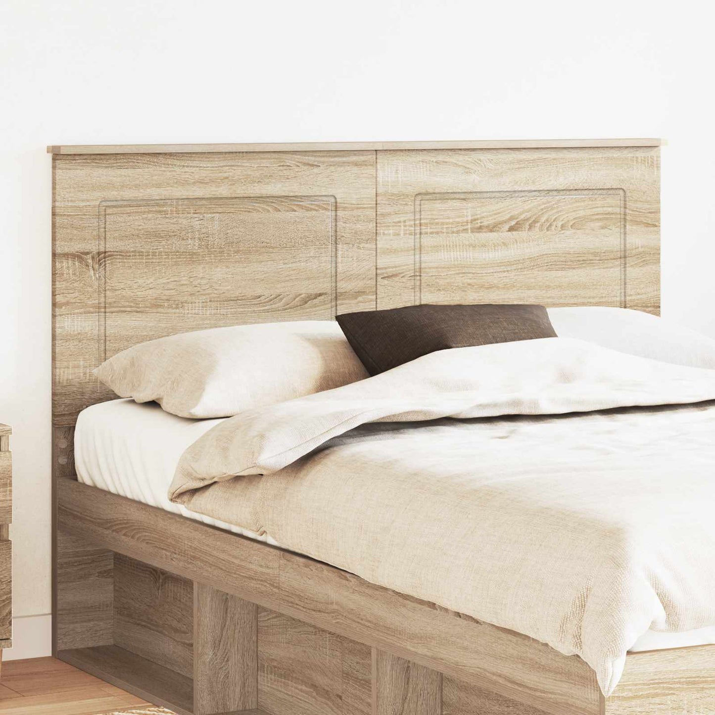 vidaXL Κεφαλάρι με κεφαλάρι Δρύς Sonoma 140 cm Επεξεργασμένο ξύλο