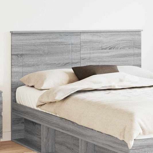 vidaXL Κεφαλάρι με κεφαλάρι Γκρίζο Σονομα 140 cm Επεξεργασμένο ξύλο