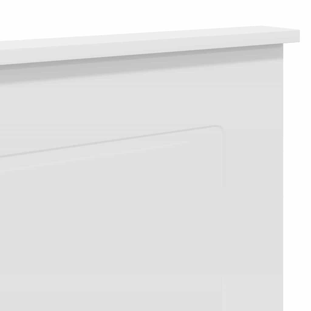 vidaXL Κεφαλάρι με κεφαλάρι Λευκό 135 cm Επεξεργασμένο ξύλο