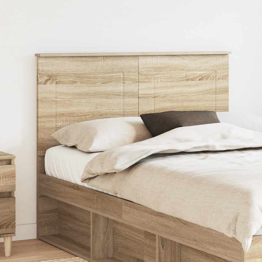 vidaXL Κεφαλάρι με κεφαλάρι Δρύς Sonoma 135 cm Επεξεργασμένο ξύλο