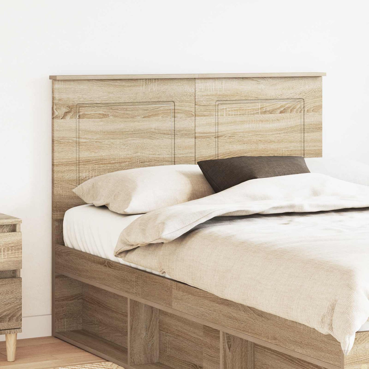 vidaXL Κεφαλάρι με κεφαλάρι Δρύς Sonoma 135 cm Επεξεργασμένο ξύλο