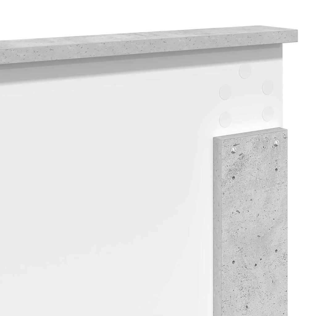 vidaXL Κεφαλάρι με κεφαλάρι Σκυρόδεμα Γκρι 120 cm Επεξεργασμένο ξύλο