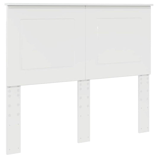 vidaXL Κεφαλάρι με κεφαλάρι Γυαλιστερό Λευκό 120 cm Επεξεργασμένο ξύλο