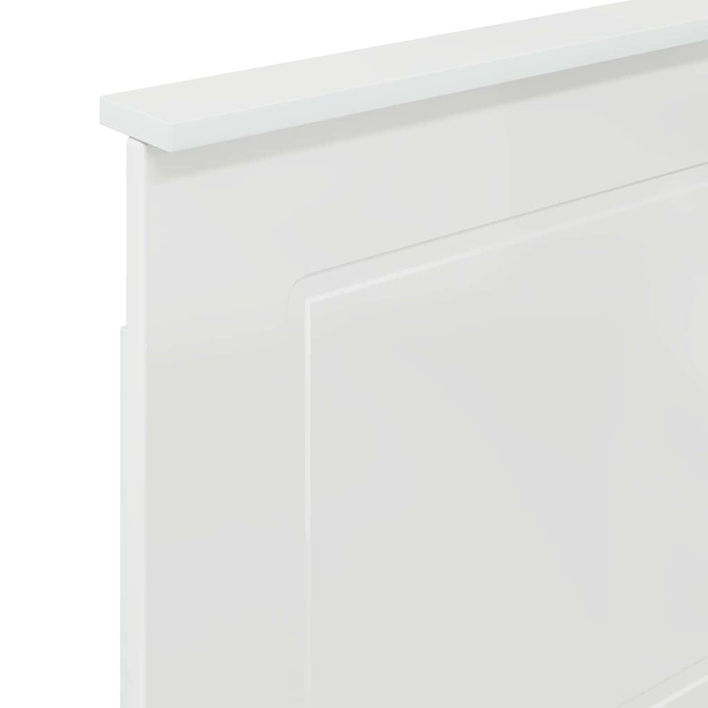 vidaXL Κεφαλάρι με κεφαλάρι Γυαλιστερό Λευκό 80 cm Επεξεργασμένο ξύλο