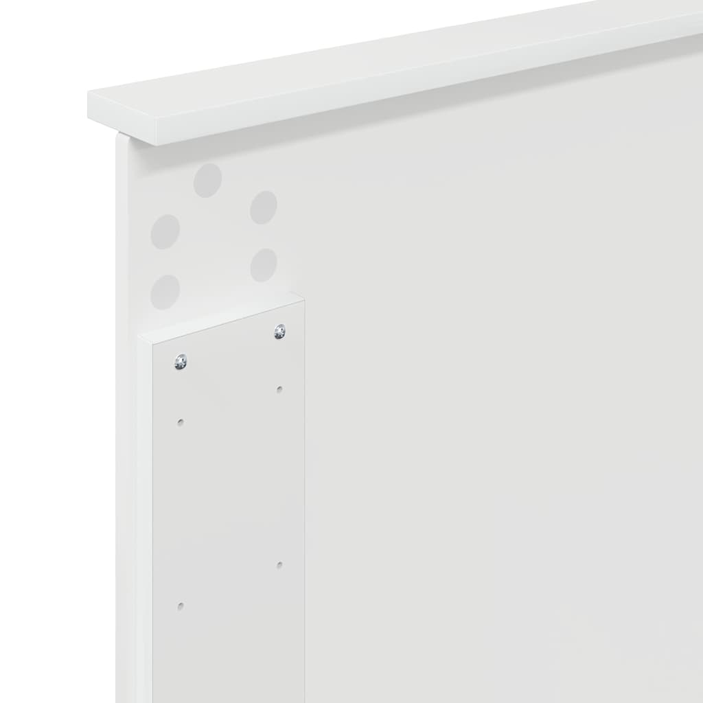 vidaXL Κεφαλάρι με κεφαλάρι Γυαλιστερό Λευκό 80 cm Επεξεργασμένο ξύλο