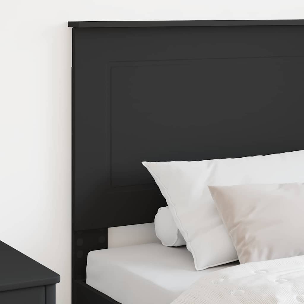 vidaXL Κεφαλάρι με κεφαλάρι Μαύρη Οξυά 75 cm Επεξεργασμένο ξύλο